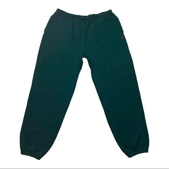 Vintage 90s POLO Ralph Lauren Sweatpants Dark Green sz L/XL - Picture 3 of 7